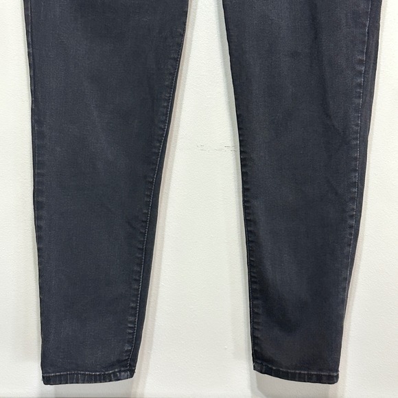 Democracy Womens Black Wash AB Solution Denim Jeans Size 14 Ankle Stretch Casual - Picture 3 of 12